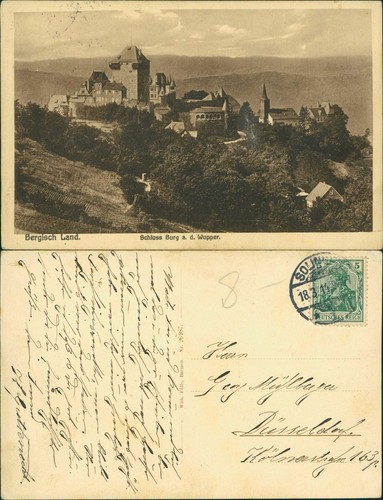Ansichtskarte burg der - ansichtskarte,
