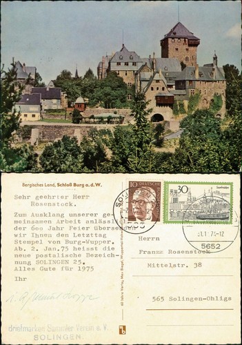 Ansichtskarte burg der - ansichtskarte,