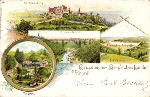Litho burg der wupper - burg,