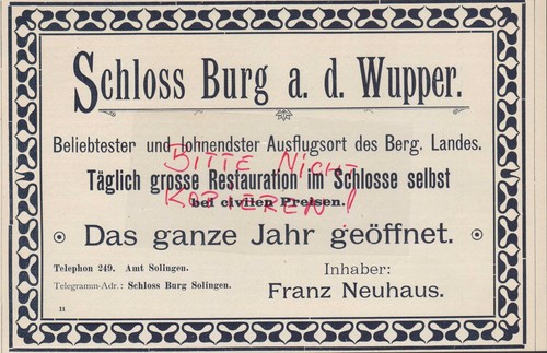 Solingen werbung 1900 - werbung,