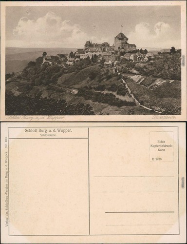 Ansichtskarte burg der - ansichtskarte,