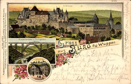 Litho burg der wupper - an,