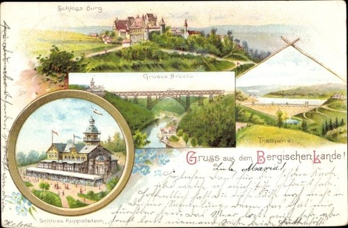 Litho burg der wupper - burg,