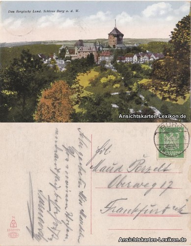Ansichtskarte burg der - burg,
