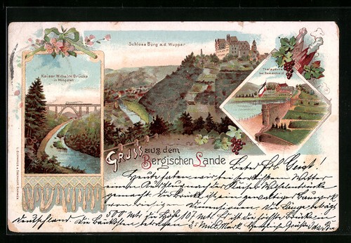 Lithographie solingen schloss - solingen,,