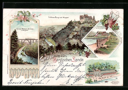 Lithographie solingen schloss - lithographie,