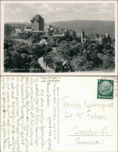 Ansichtskarte burg der - an,