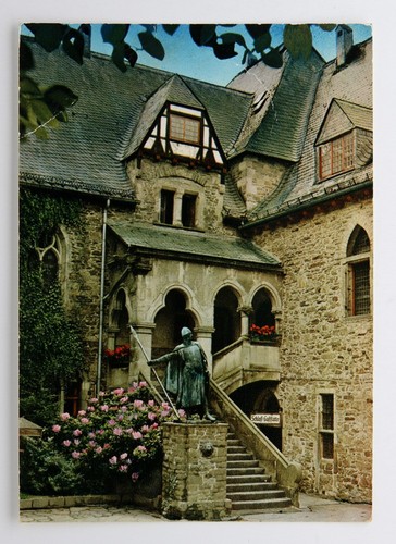 Postkarte schloss burg an - schloss,