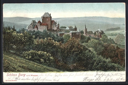 Ansichtskarte solingen burg - ansichtskarte, solingen-burg