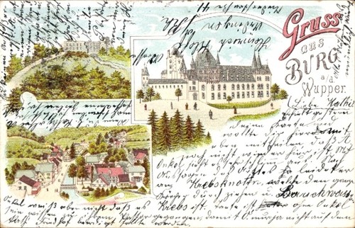 Litho burg der wupper - an,