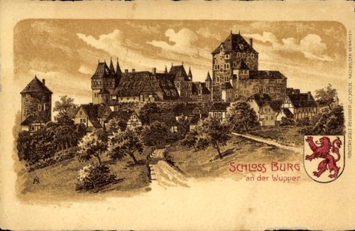 Wappen litho burg der - burg,